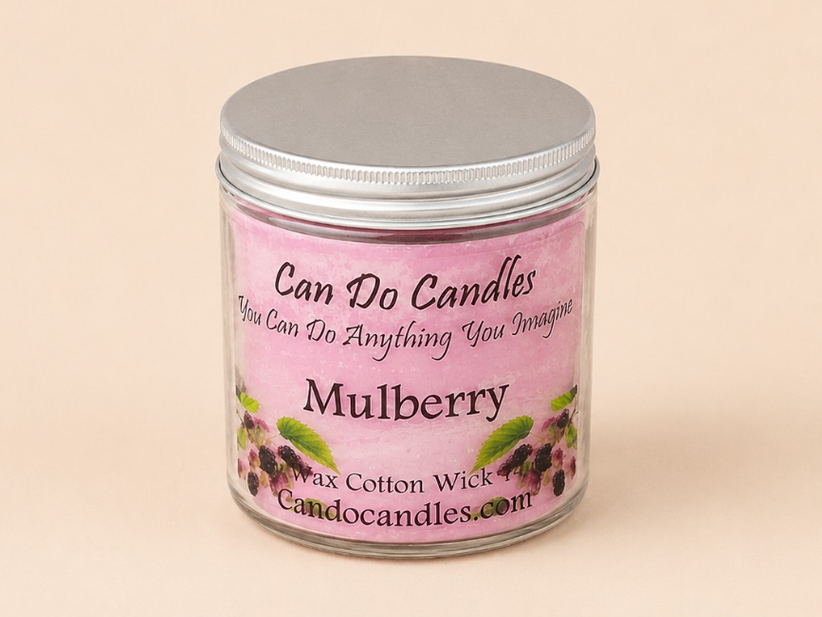 Can Do Candles Mulberry candle in a glass jar